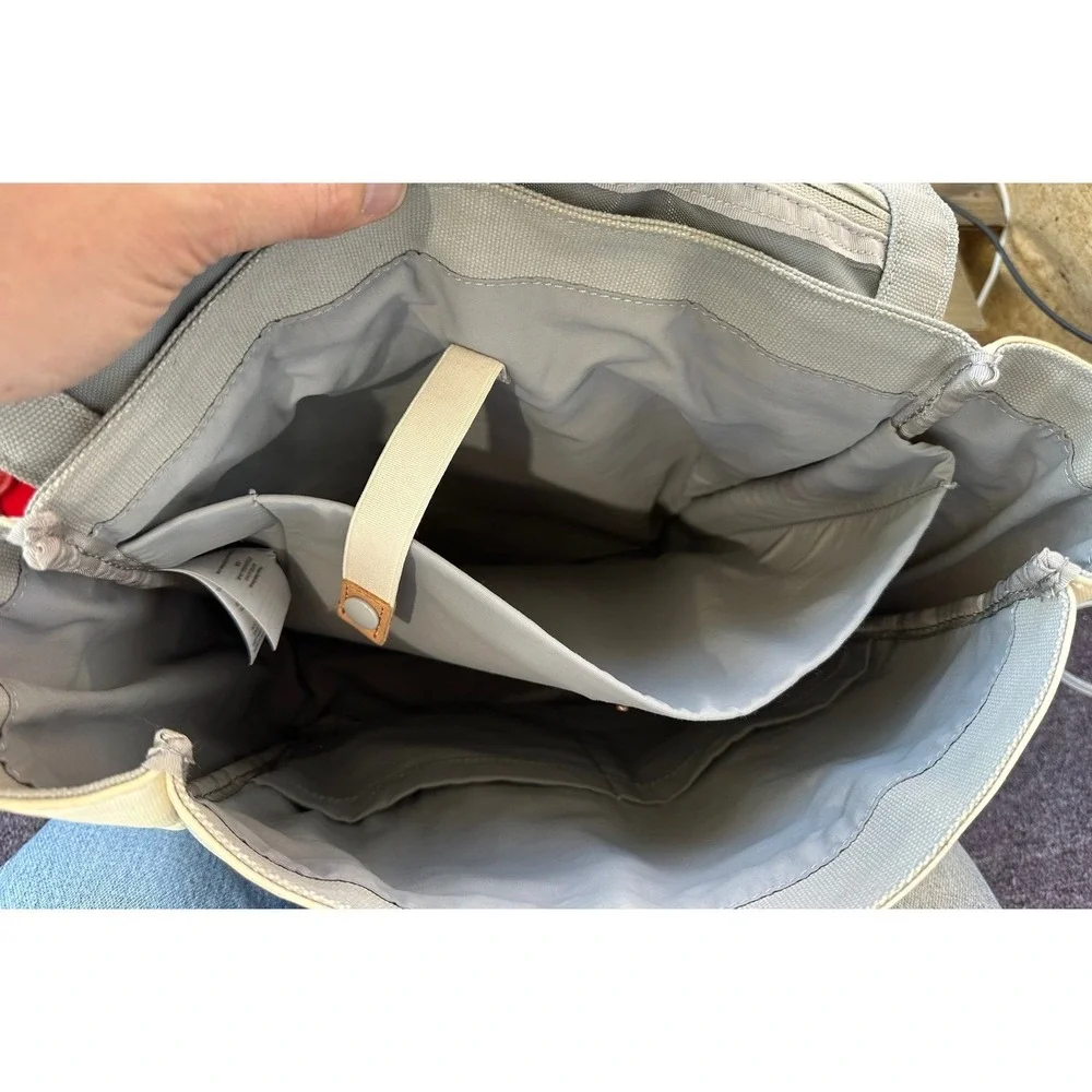 Petunia Pickle Bottom Pathway Pack Backpack Messenger Diaper Bag Cream Grey Good
